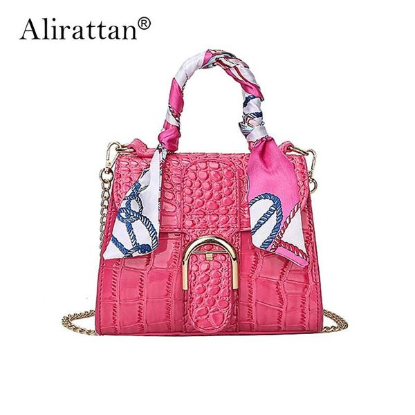

2020 new crocodile pattern handbags fashion shoulder messenger bag ladies trendy tote travel shopping h353
