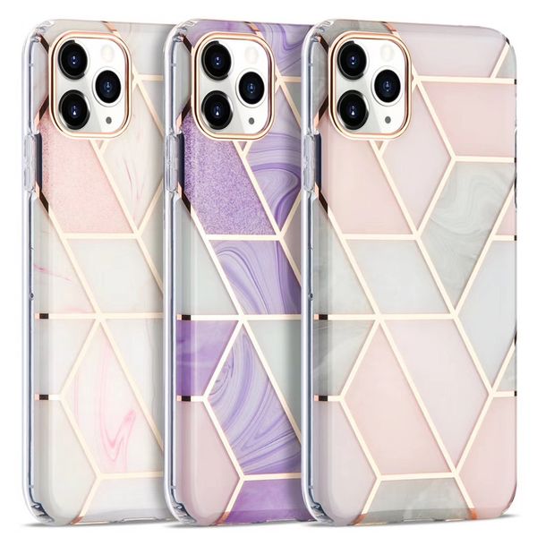 

electroplating marble geometric phone case for iphone 11 pro xs max xr 6 7 8 plus
