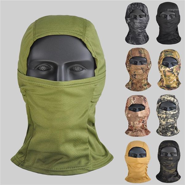 

cycling caps & masks outdoor active camouflage balaclava full face mask for cs wargame hunting army helmet liner tactical cap scarf1, Black