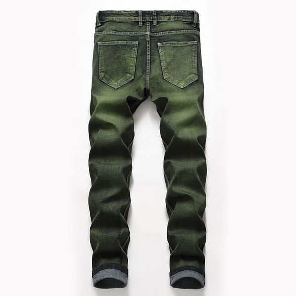 

men's 2020 new style europe and america elasticity large size casual straight-leg pants jeans men, Blue