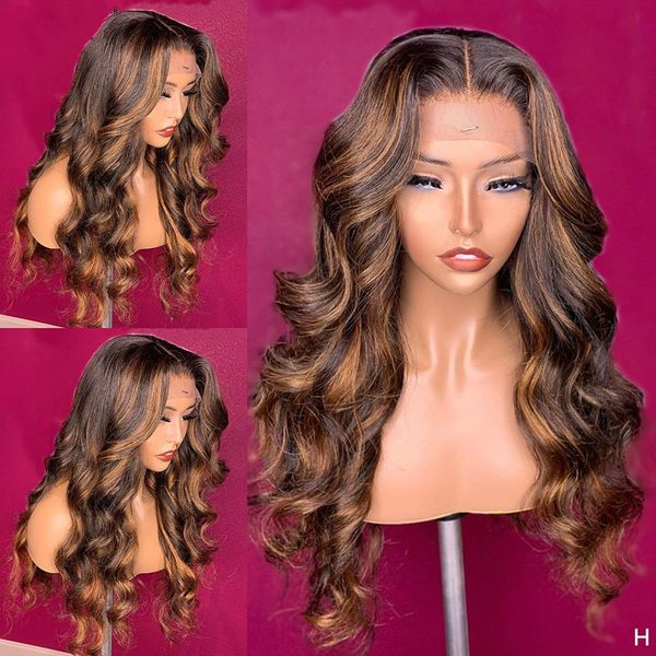 

13×6 lace front human hair wigs scalp closure wigs 150% density with baby hair non-remy, Black;brown