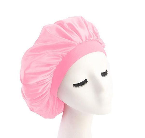 

58см отрегулируйте твердый сатин для болота для волос для волос cap длинные уход за волосами женщины ночь ночная шляпа шляпа silk head wrap, Blue;gray