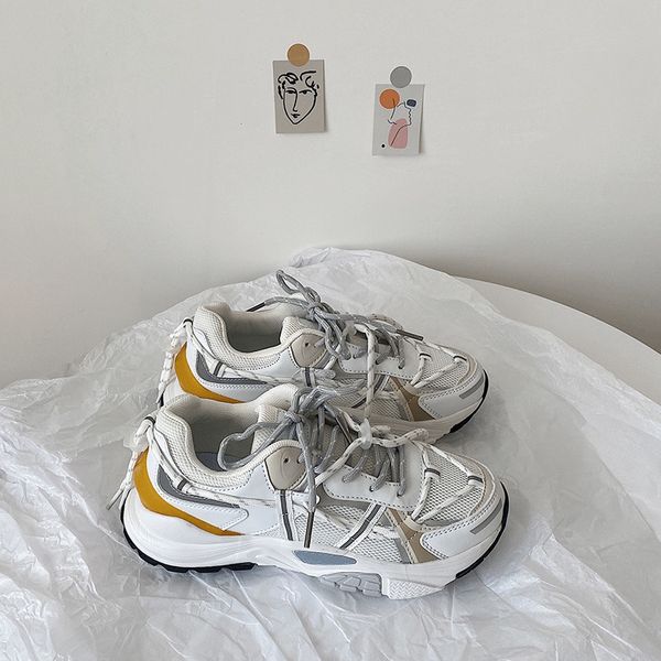 

women's autumn dad ins super korean street ssports versatile casual student running shoes, Black