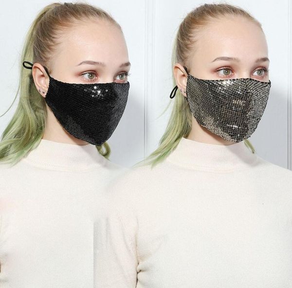 

mask protective dustproof bling fashion sequins pm2.5 mouth cover washable reuse face mas 7m0s