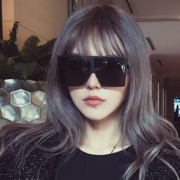 

jitter tiktok character super large box sun glasses men and women hip-hop thin, big face, red, polarized, dark glasses.