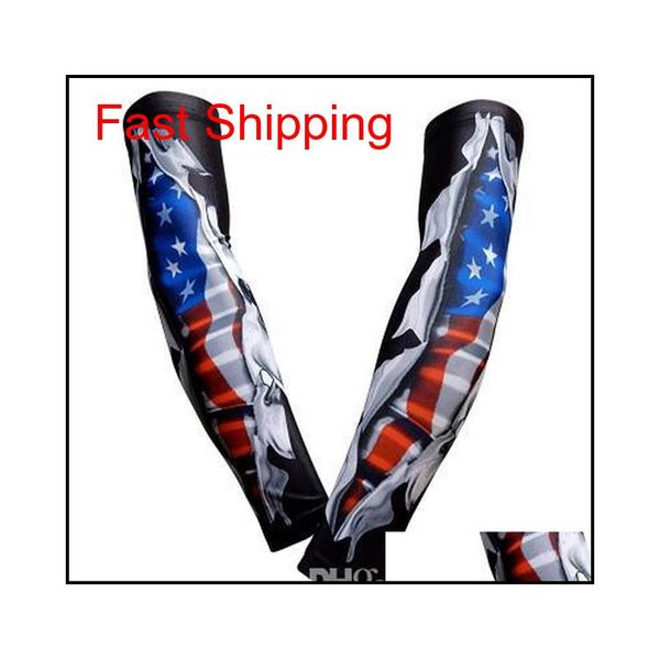 

pair compression elbow arm sleeves baseball sleeve bike golf live and die arm sleeve cover warmers uv sun protection sleeve 9cnve, Black
