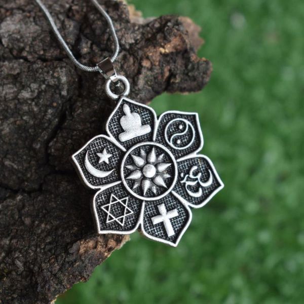 

chains sanlan 1pcs sweet tree of life coexist pendant om necklace, Silver