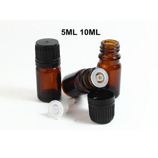 

5ml 10ml amber glass bottles dropper for essential oil aromatherapy cosmetic containers 5cc amber glass bottle with pla qyltgu