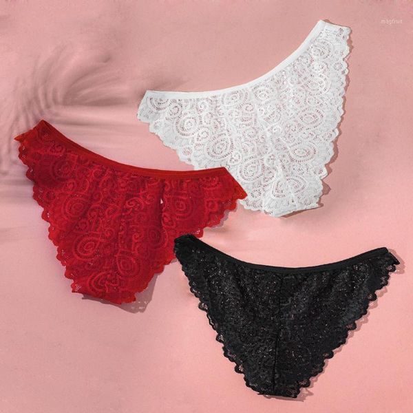 

lace panties women fashion cozy lingerie tempting pretty briefs cotton low waist cute women underwear 1/3pcs1, Black;pink
