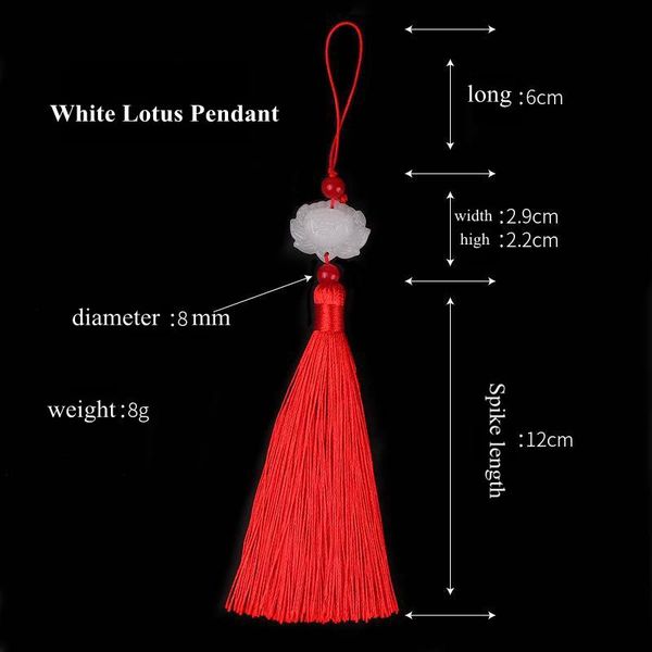 

12pcs lot white lotus pendant tassel silk fringe bangs flower tassel trim key 11 colors for curtains home decoration accessories h bbyjes