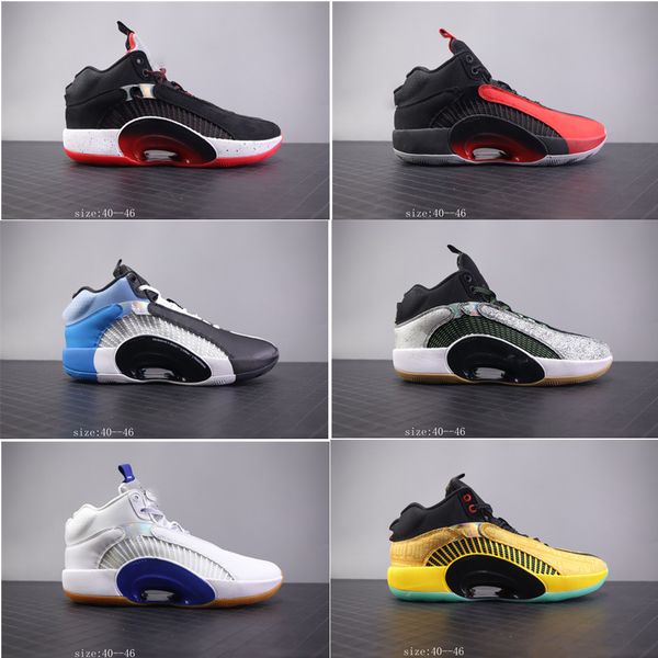 

2020 mens shoes 35s jumpman casual shoes 35 xxxv sports sneakers center of gravity morpho sisterhood sports shoes, Black