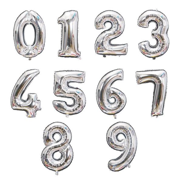 

32inch big foil birthday balloons helium number balloons happy birthday party decorations kids toy figures wedding air globos