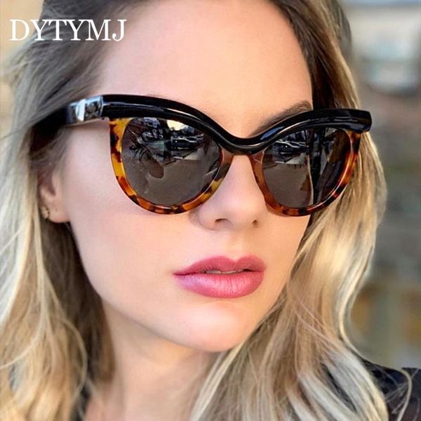 

sunglasses dytymj cat eye women retro luxury designer feminino, White;black