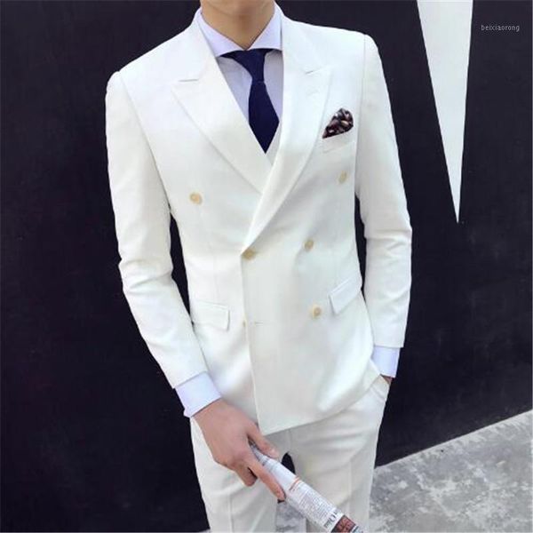 

white terno tuxedos masculino bespoke men suits slim notch lapel latest design custom made blazer 2pieces(jacket+pant+tie)1, White;black