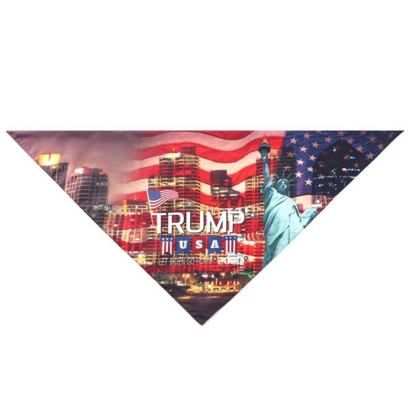 

dog bandana trump/biden 2020 election usa flag washable dog triangular bibs scarf dogs cat puppy bow ties collar pet accessories bbytwb, Black