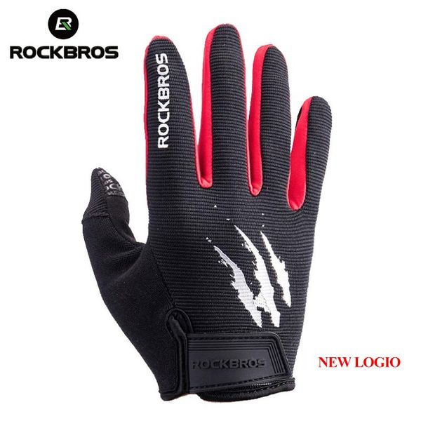 

rockbros touch screen bike bicycle gloves full finger tactical cycling mtb gloves gel padded breathable shockproof for men women bbyrdi, Black