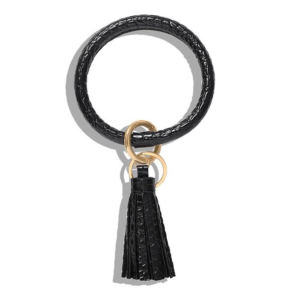

pu leather bracelet key buckles outdoor sports wrap wristbands keys rings tassel charms bangles chains selling 11 5dm2 l1