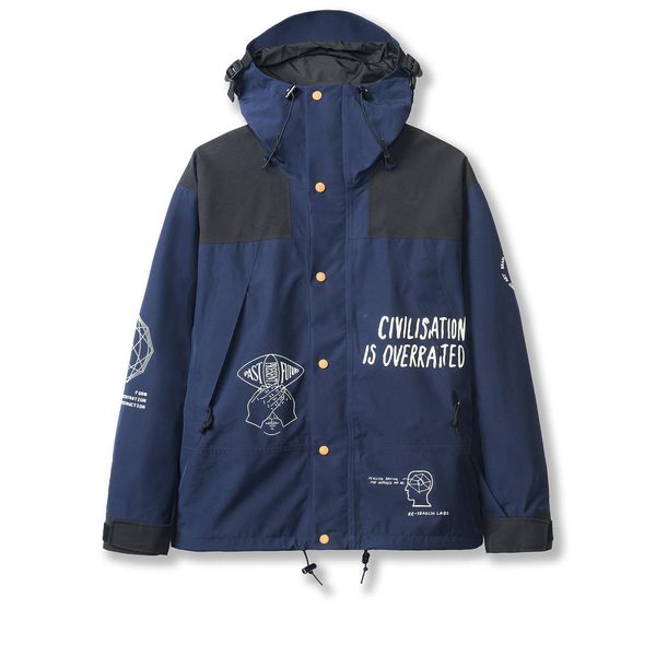 

mens fashion jackets 2021 new pattern color block windbreaker autumn thin coat for hiphop boys streetwear for wholesale, Black;brown