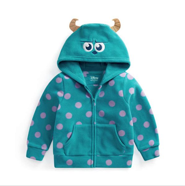 

girls 20 new winter boys and cartoon fce et children's cardigan hoodie baby warm zipper e7oh, Black