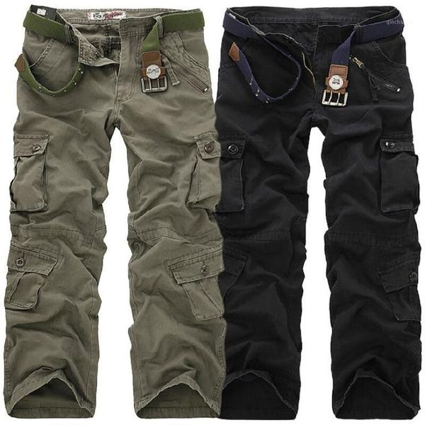

outdoor pants men hiking sport camping skiing climbing trousers cargo long warm casual tactical trousers1, Black;green
