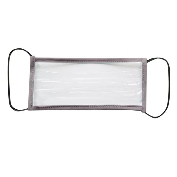 

language full transparent lip protective mask breathable deaf-mute masks for adults men women solid color edging anti-du