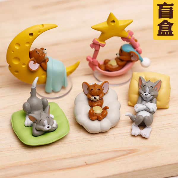 

hyfrdfblind box tom cat mouse hand made toys around and dollsgdr, Silver