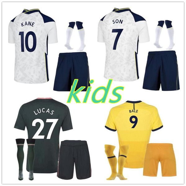 

new 20 21 kids soccer jersey kit 2020 2021child home away third football kit, Black