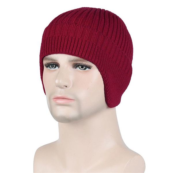 

beanies 2021 winter earmuff cap men's outdoor knitted hat women's korean warm skull windproof earflaps bonnet hats