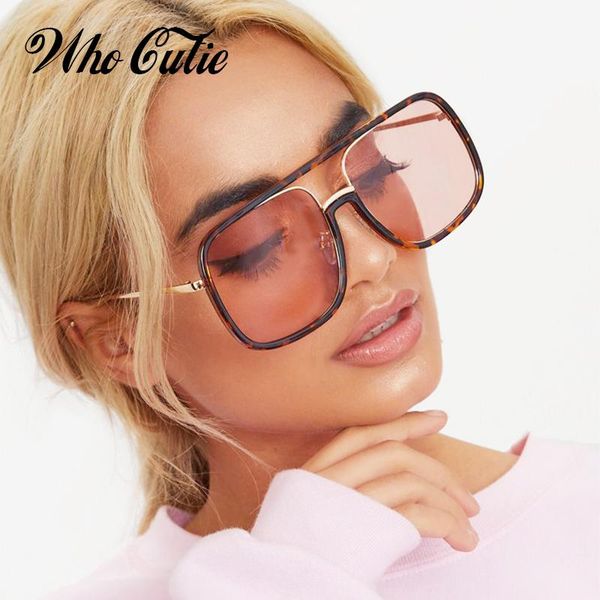 

sunglasses who cutie 2021 oversized square women brand designer fashion crystal big frame lady flat sun glasses shades om441, White;black