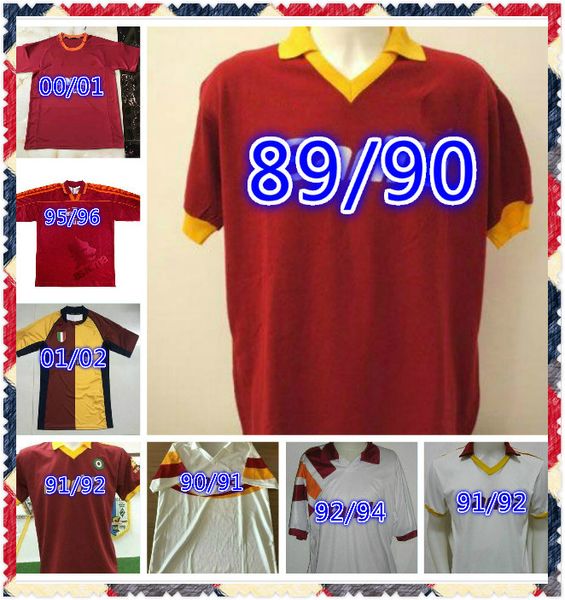 

retro totti batistuta soccer jersey 89 90 91 92 94 95 96 00 01 02 17 candela montella classic vintage maglia da calcio nakata balbo caliente, Black;yellow