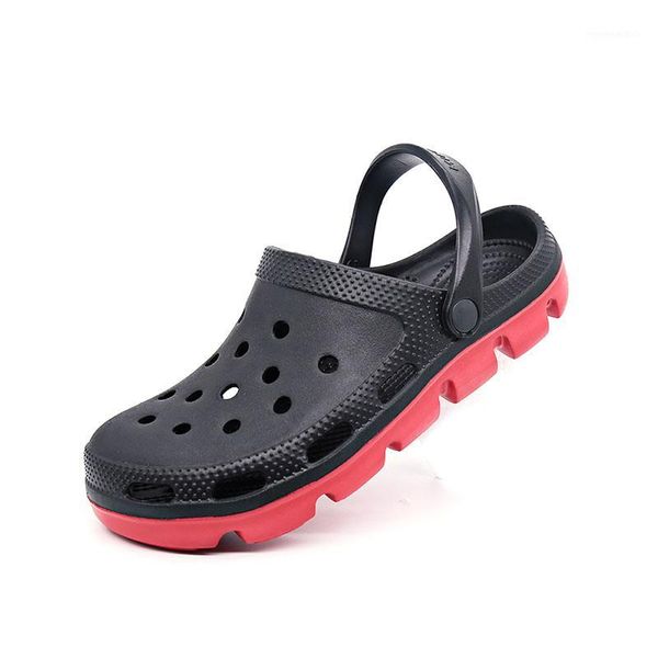 

men sandals two color rubber eva summer slippers shoes 2020 fashion beach sandals casual flat slip on flip flops men1, Black