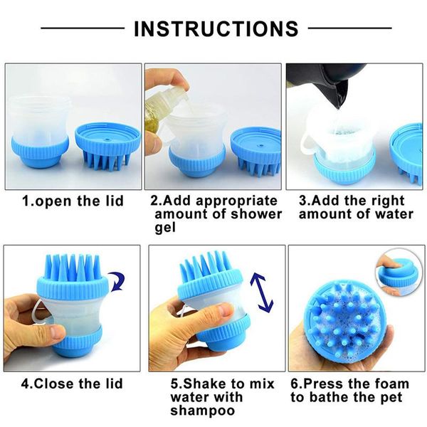 

silicone dog bath brush pet comb spa shampoo massage brush shower pet comb for dogs cat cleaning tool pets products jllzpu yeah2010