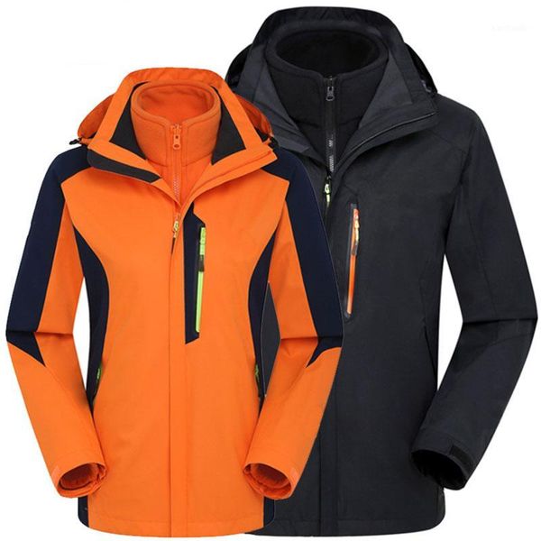 

winter outdoor hiking jackets men softshell fleece waterproof jackets women windproof sport windbreaker ski hunting1, Blue;black