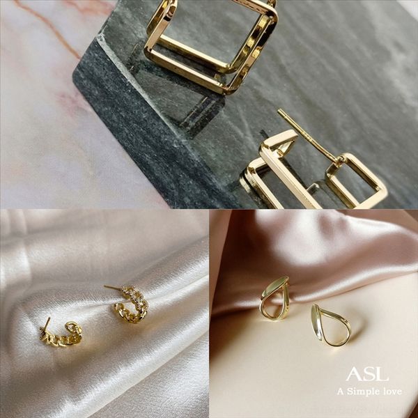 

vcb creative geometric hand drop earring acrylic acetic acid sheet earring holder hamsa stud women statement long, Golden