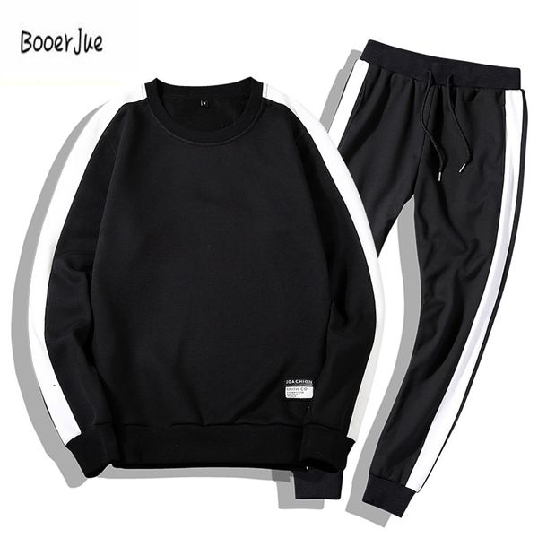 Trainingsanzüge Männer 2PC Outwear Sportsuit Sets Männliche Sweatshirts Männer Set Kleidung + Hosen Hoodies Plus Größe Moleton Masculino Mäntel 201109