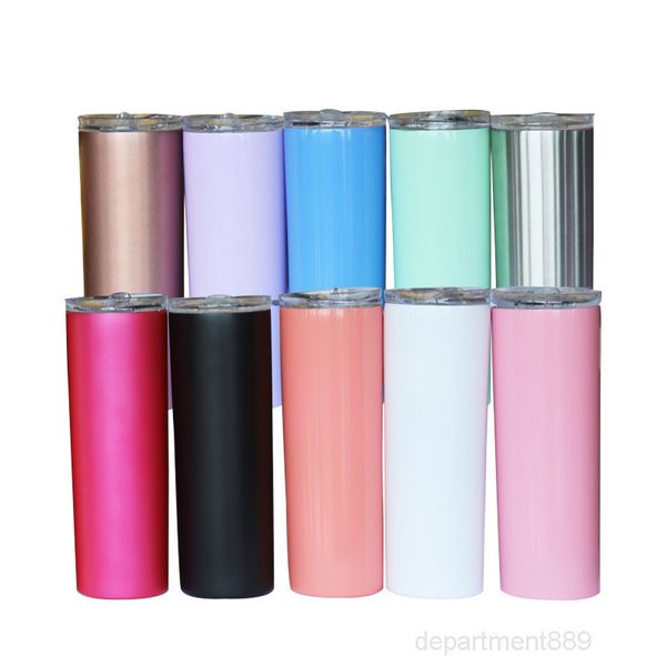 

20oz skinny seamless stainless steel slim vacuum insulated straight tumbler with leakproof lid fast sea shippinowc3523