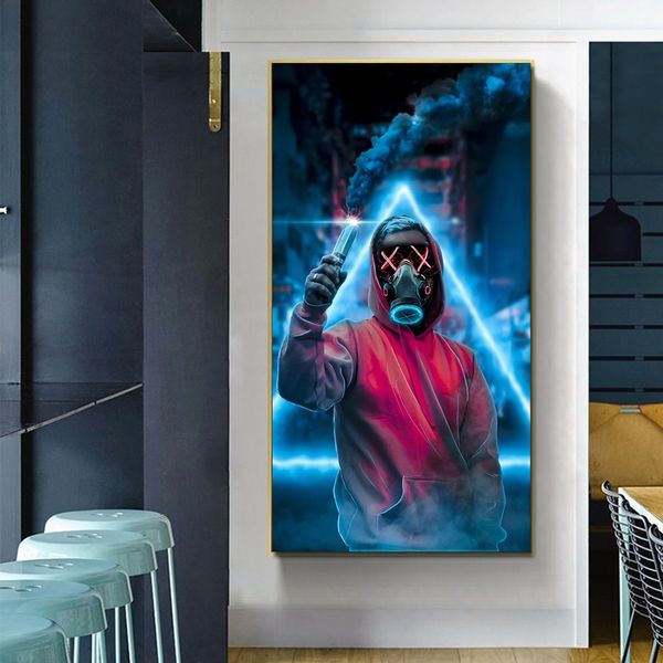

man in red clothes portrait canvas painting modern wall art poster and prints pop wall pictures for living room bedroom home decor