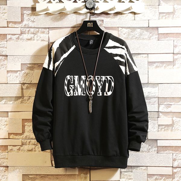 

2021 new fall spring white male hoodies hip hop punk pullover streetwear fashion clothes oversize 5xl kxim, Black