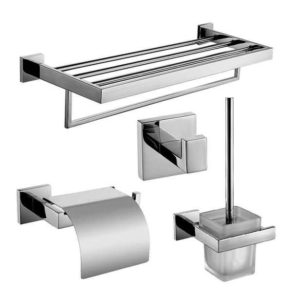

bath accessory set 44 modern silver bathroom hardware sets polished chrome finish square base accessories solid brass products