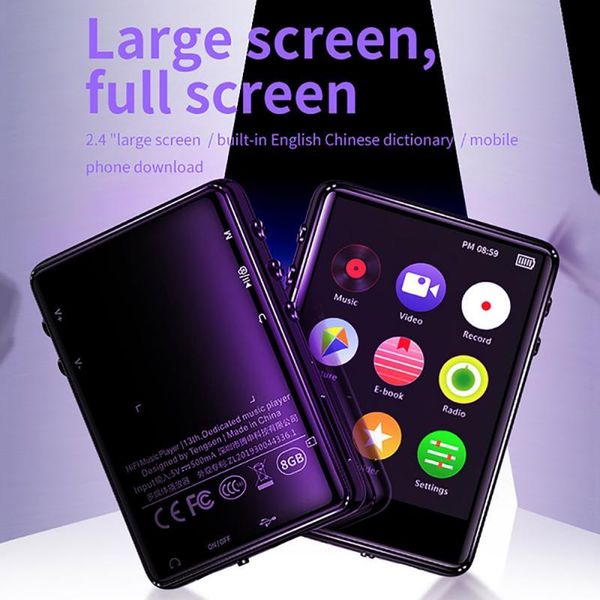 

iqq-x62 bluetooth mp4 touch screen 8gb 16gb music player with fm radio video player e-book player mp3 with speaker