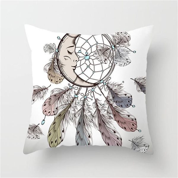 

fuwatacchi dreamcatcher cushion cover colored feather print pillowcase dream arrow for home decor sofa 45cm45cm pillow case swy wmtkku