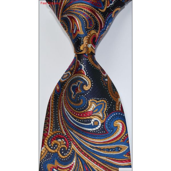 

men's floral tie silk necktie gold blue jacquard party wedding woven fashio qylmoi nana_shop, Blue;purple