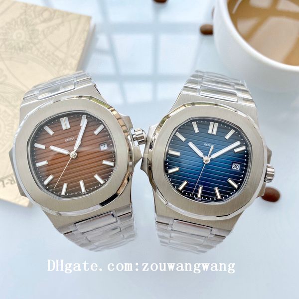 

2020 boss sport nautilus man business watches aquanaut rose gold wristwatches pp mens watch d2080, Slivery;black