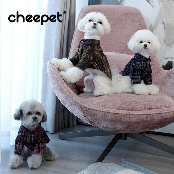 

dog apparel shirts for dogs cotton plaid shirt korea fashion puppy clothes