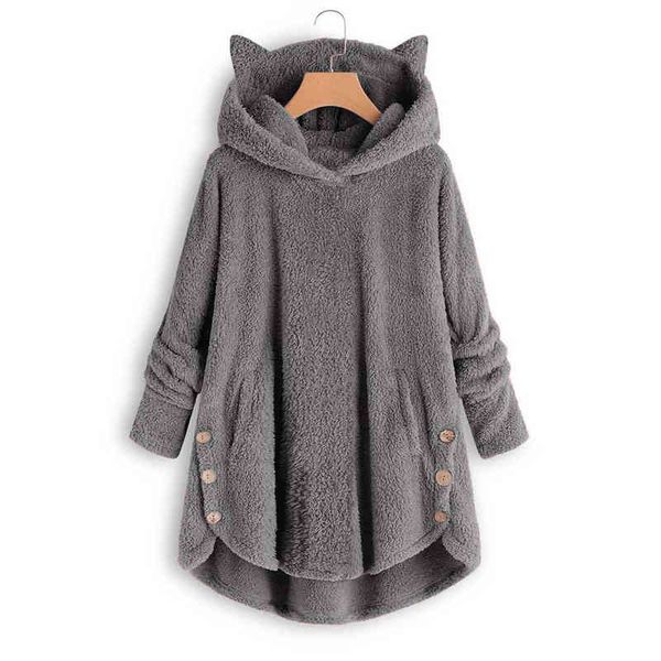 

casual hoodies cat design sweatshirts woman long sleeve female pullovers autumn winter korean fashion solid clothing 2021, Black;white