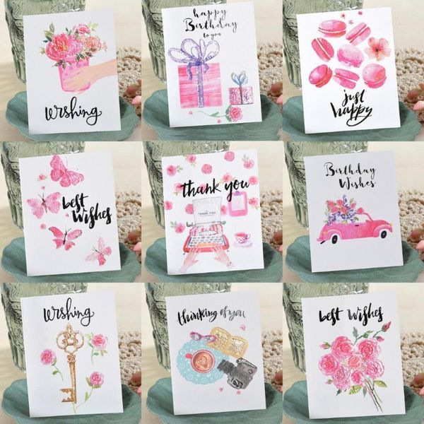 

greeting cards eno watercolor flower mini kids birthday small wishes thank you1