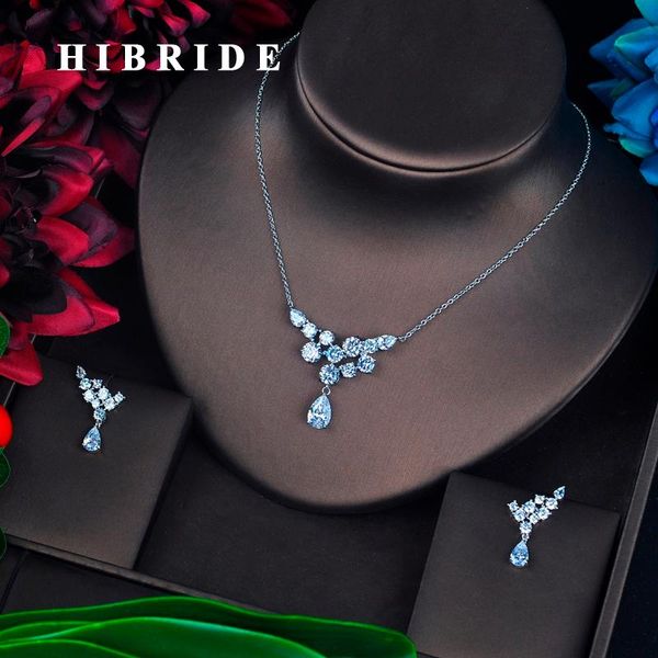

hibride luxury cubic zircon small jewelry set for women bridal jewelry set african wedding fashion accessories n-666, Silver