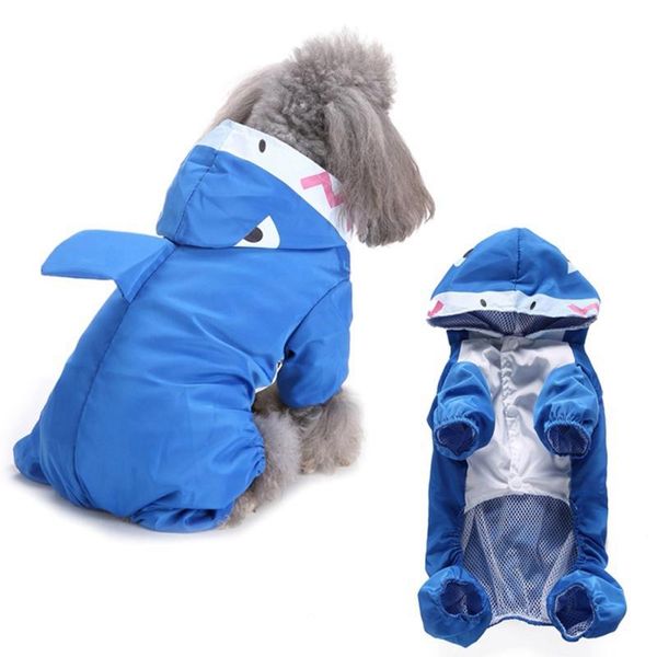 

dog apparel raincoats pet cat hooded puppy waterproof clothes solid rain coat pup overalls for dogs pets cartoon