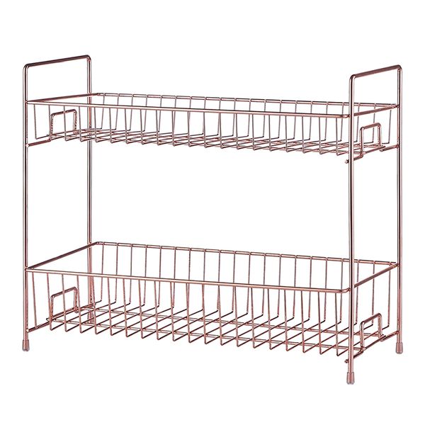 

bathroom storage rack nordic iron art deskcosmetics storage box multi-layer skin care products storage organizer kitchen finishing rack