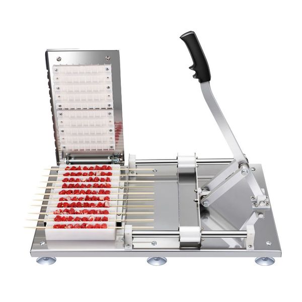 

beijamei manual bbq mutton meat skewer string machine 10pcs/time kebab wearing meat machine for sale